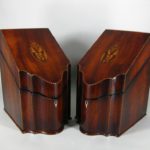 Feb11-572Pair Of George III Inlaid Mahogany Cutlery Boxes3420