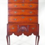 Feb11-865Diminutive Queen Anne Cherrywood Flat-top Highboy8400