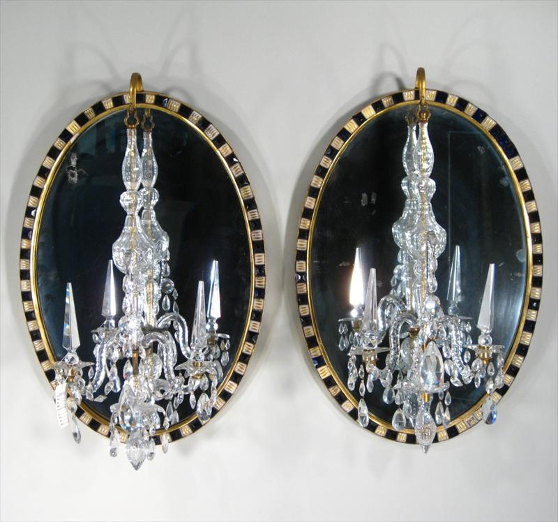 Pair Of George III Girandole Mirrors, Irish, C. 1790 And Later.40800
