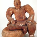 Japanese Wood Sculpture Of Sumo Wrestler, Japanese, 17th C.