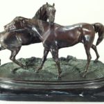 P.J. Mene, Two Horses, Bronze
