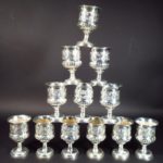 Set Of Twelve George III Sterling Silver Goblets, Paul Storr, 1808, London. Sold For $7,062