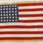 45-Star American Flag, 1896-1909, Stenciled Karl Staab US NAVY