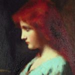 Jean Jacques Henner, French, 1829-1905, Lady In Blue