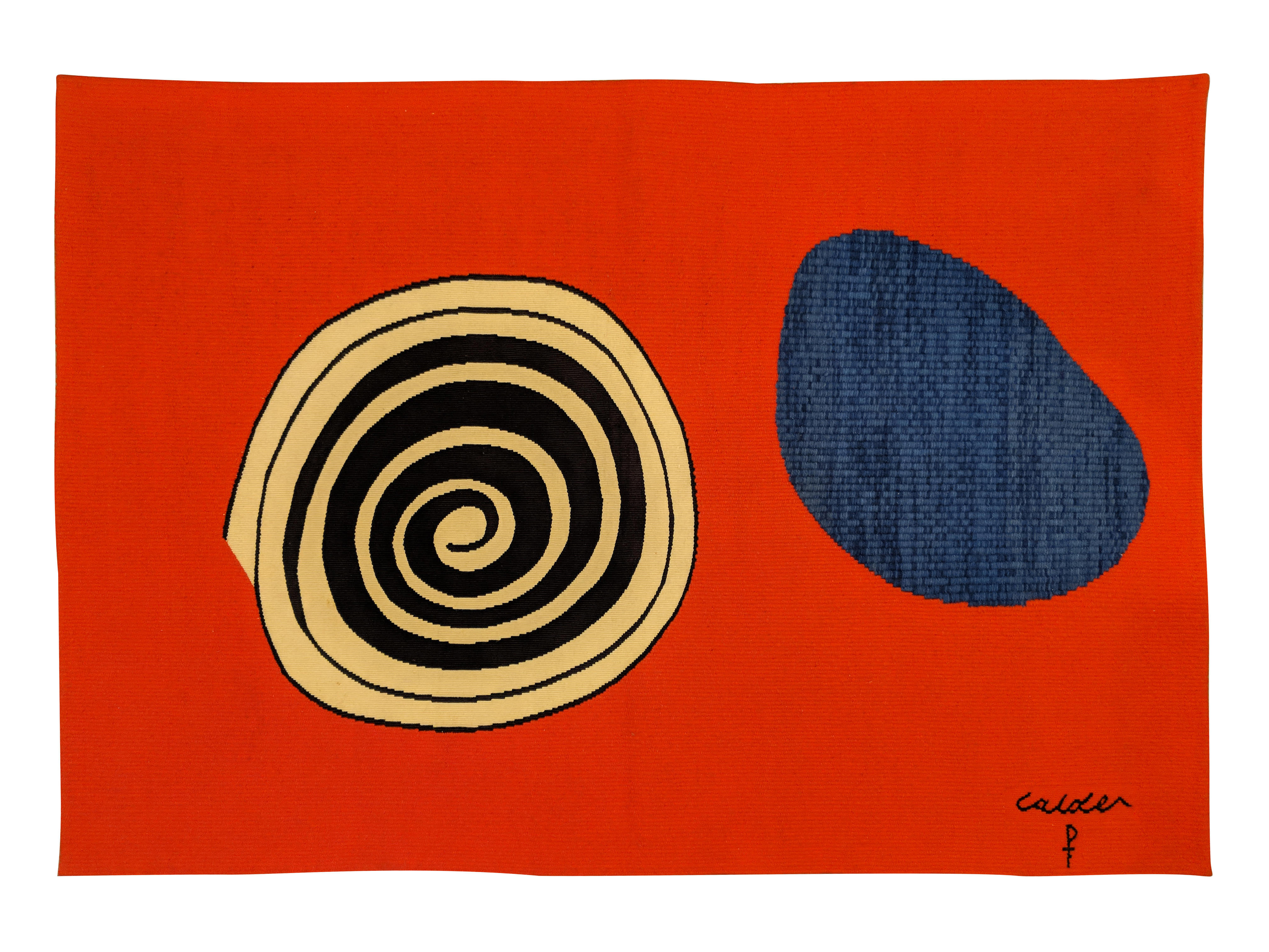 After Alexander Calder (American, 1898-1976) La Trache Bleue, 1975. Sold For $22,500 At Partner Capsule Gallery Auction
