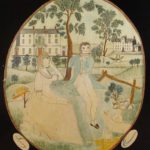 American Folk Art Painting On Silk By Lucy Emerson, Early 19th C. Sold For $4,000.