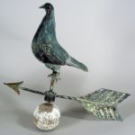 American Full Bodied Copper Pigeon Weathervane, 19th C. Sold For $2,937.