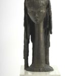 Angel Botello, (1913-1986) Portrait Of A Girl Bronze. Sold For $9,062