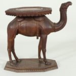 Anglo-Indian Finely Carved Camel Base Octagonal Table, 19th C. Sold For $5,522.