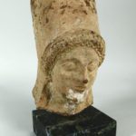 Archaic Greek Hollow Terracotta Head Of Demeter, 5th-6th C. BC. Sold For $10,937.