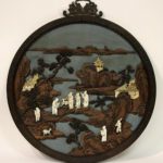 Asian Carved & Painted Wood, Composition Plaque. Sold For $78,000
