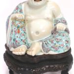 Budai (Happy) Buddha With Original Carved Stand, Sold For $7,812