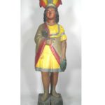 Carved & Polychromed Cigar Store Indian Figure, 19th C. Sold For $12,600.