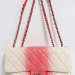 Chanel Bicolor East West Flap Handbag. Sold For $1,950