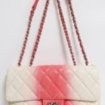 Chanel Bicolor East West Flap Handbag. Sold For $1,950