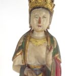Chinese Carved Wood Bodhisattva Figure. Sold For $16,250