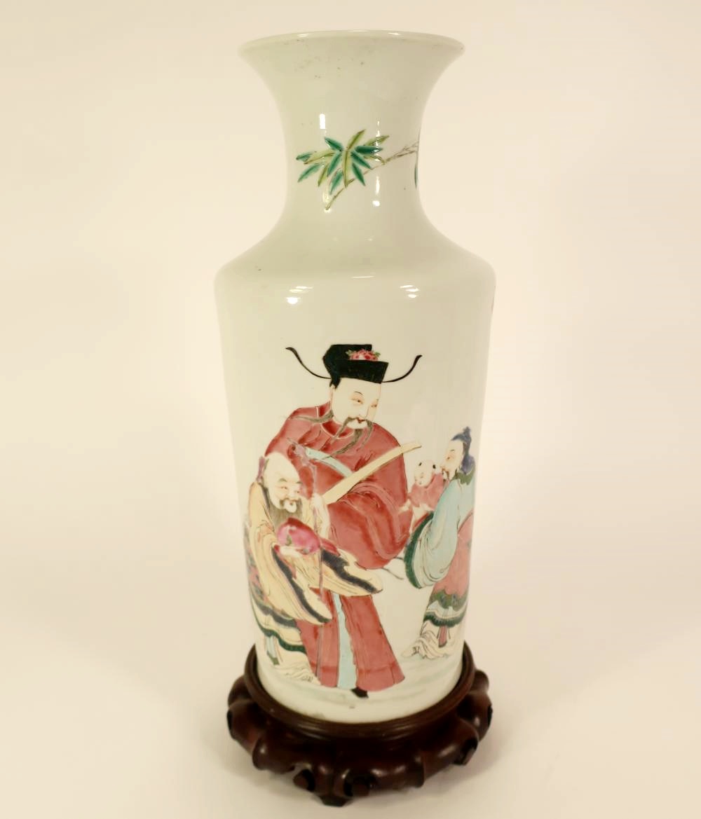 Chinese Porcelain Famille Rose Vase, 19th C. Sold For $9,100