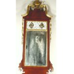Chippendale-Hepplewhite Fret Carved Mahogany Mirror, C. 1800. Sold For $13,126.