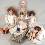 Collection Of Vintage Dolls, 19th-20th C., Including A Jumeau Doll. Sold For $3,637.