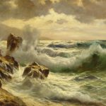 Constantin Westchiloff, New York, 1880-1945, ‘Breakers On Rocky Shore’, Oil On Canvas. Sold For $25,200.