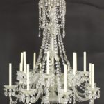 Crystal 14 Light Chandelier, French, Possibly Baccarat. Sold For $7,937.