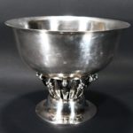 Danish Georg Jensen Sterling Silver ‘Grape’ Pattern Pedestal Bowl. Sold For $9,000.