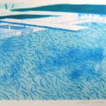 David Hockney, B.1937, ‘Water Made Of Lines & Blue Wash’, Colored Lithograph. Sold For $35,400.