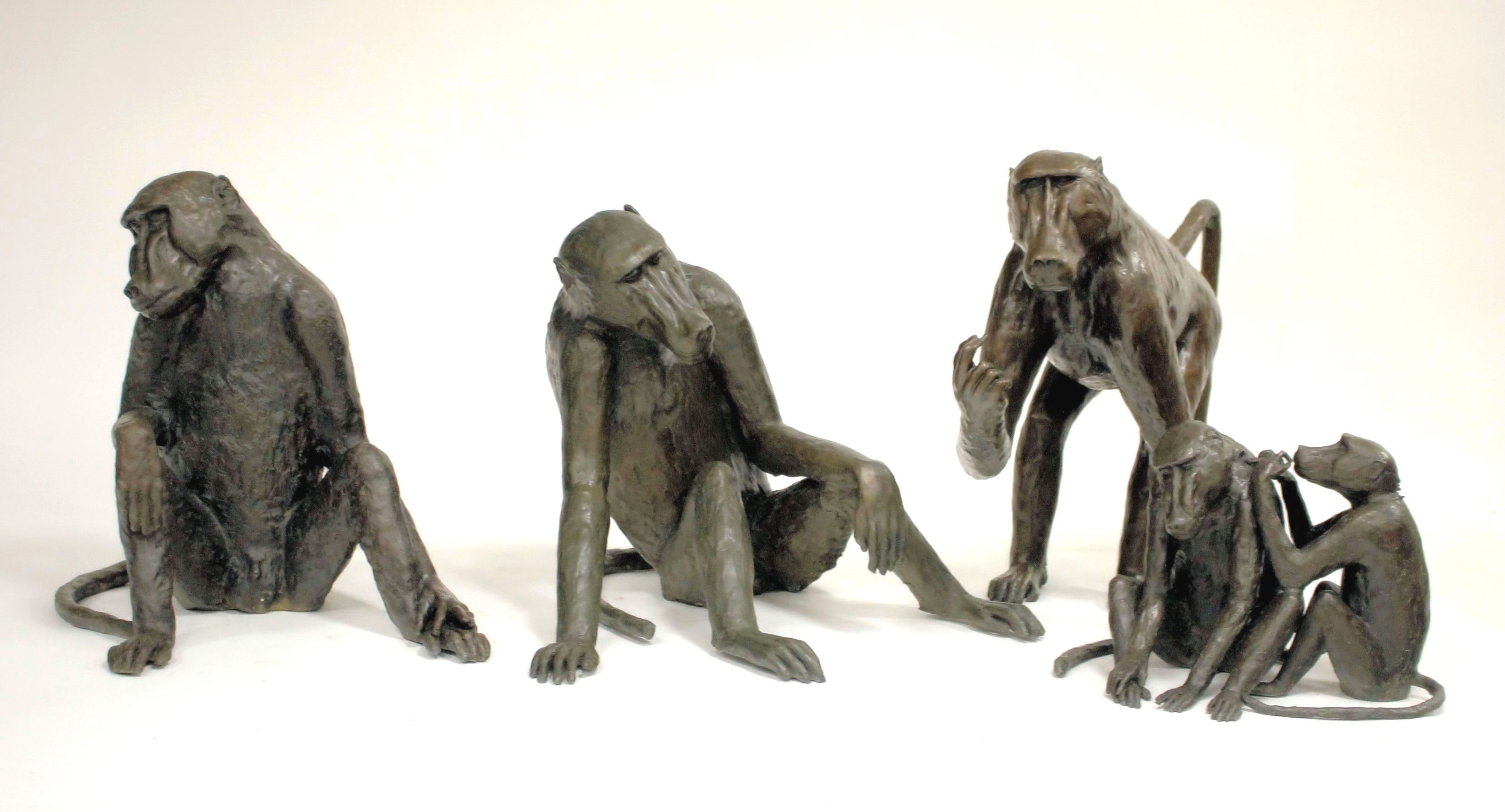 Donald Greig (S. African, B. 1959) Five Baboons. Sold For $6,250