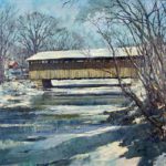 Eric Sloane, American, 1905-1985, ‘Covered Bridge In Winter’, Oil On Masonite. Sold For $14,400.