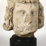 European School, 17th C., ‘King’s Head’, Carved Limestone. Sold For $25,200.