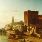 Francois Antoine Bossuet, Belgian, 1800-1889, ‘View Of The City Of Zaragoza’, Oil On Canvas. Sold For $34,200.