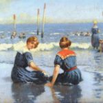 Frank Russell Green, NY, 1856-1940, ‘At The Shore ‘, Oil On Canvas. Sold For $21,600.