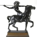 Franz Von Stuck, German, 1863-1929, ‘Amazon’, 1890, Bronze, Guss C. Leyar Munchen. Sold For $20,880.