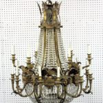 French Empire-Style Bronze Waterfall Chandelier. Sold For $6,875