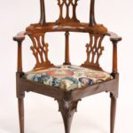 George II Yew Wood Corner Chair, Mid-18th C. Sold For $5,850
