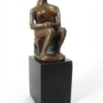 Henry Moore, British, 1898-1986, Seated Figure, Maquette, Bronze. Sold For $43,200.