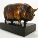 Herbert Haseltine, French-American, 1877-1962, Bronze ‘Middlewhite Sow’, 1930. Sold For $42,000.