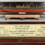 Immense Cased Half Hull 1906 Ship Model, The John Hardie Screw Steamer Of Glasgow. Sold For $4,250.