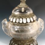 Indian Rock Crystal Ceremonial Covered Urn, 18th C. Sold For $4,125.