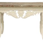 Irish Style White Painted & Marble Top Console, From The Estate Of Edward Bazinet. Sold For $11,700