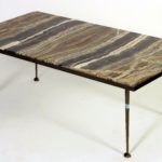 Italian Bronze Mounted Table With Specimen Onyx Top. Sold For $5,125