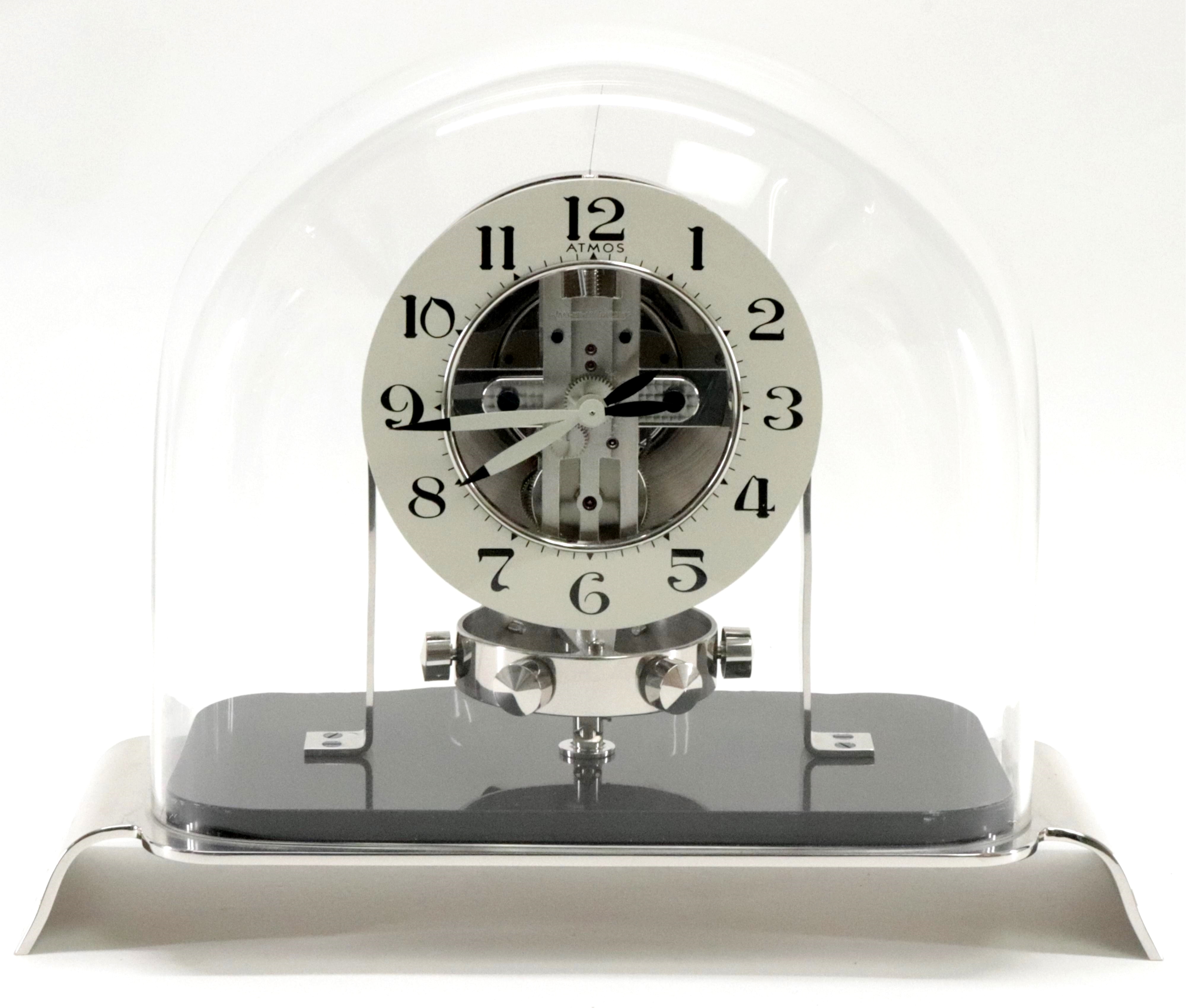Jaeger Le Coultre Modernistic Chrome Atmos Clock. Sold For $9,100