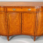 Late Georgian-Regency Inlaid Satinwood Concave Front Side Cabinet, C. 1790-1830. Sold For $15,000.