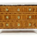 Louis XVI Exotic Veneer Wood Commode. Sold For $4,375