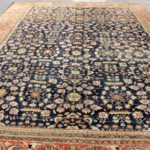 Mahal Carpet, Early 20th C., Deep Blue Field. Sold For $6,563