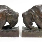 Mahonri Mackintosh Young, American, 1877-1957. Pair Of Bronze Elephant Bookends. Sold For $5,460