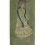 Maurice Prendergast, Am., 1858-1924, Lady In Green Dress, C. 1900, Monotype. Sold For $13,750.