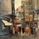 Max Moreau – Parisian Street Scene, 1959. Sold For $5,330