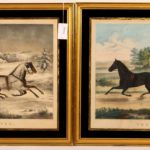 Nathaniel Currier, 19th C., Pair Of Hand Colored Lithographs. The Road Winter And The Road Summer. Sold For $22,100