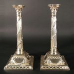 Pair Of Classical Style Sterling Silver Candlesticks, European, Late 19th C. Sold For $8,125.